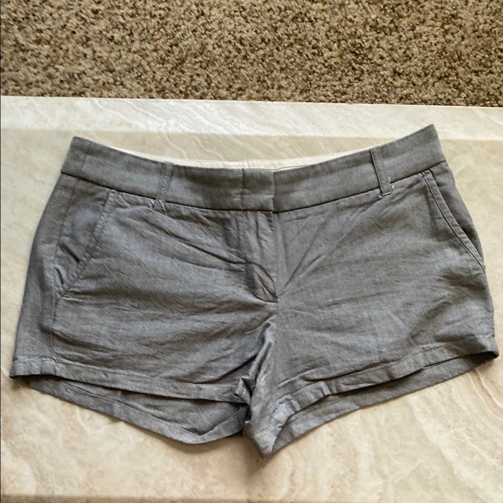 J. Crew Gray High Waist Shorts with Cuffed Hem
